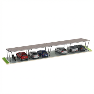 Solarcarport VICA für 8 Fahrzeug Photovoltaik-Parkplatz 4x2 module