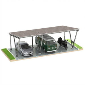 Solarcarport VICA für 3 Fahrzeug Photovoltaik-Parkplatz 2+1 module