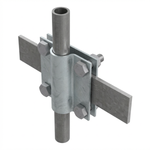 Erdungsverbinder 2-plattig für Rundleiter Fi14–20 mm und Flachleiter bis 40 mm