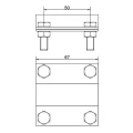 Erdungsverbinder 2-Platten Stab ; B bis 40 mm, Ø 20 mm PV-24-03 (2)