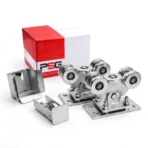 Laufwagen-Paket für Schiebetor: 2× Laufwagen (5-rollig. Metall) + Zubehör