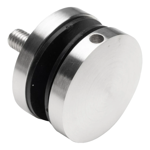 Punkthalter für Glas fi 50/8/M10x50, Glas 8-17,52 mm, AISI 304, flaches System, Satin 000-266 (1)