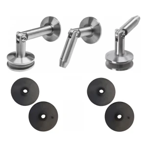 Glasvordach-System M12. 3-teilig, für Zugstange fi 12mm, Glas 8-17,52mm (aisi304, universal, Satin)