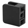 Punkthalter für Glas 45x45x26 mm, schwarz, Glas 6-10,76 mm, Zamak, flaches System, lackiert 000-286 (2)