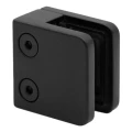 Punkthalter für Glas 45x45x26 mm, schwarz, Glas 6-10,76 mm, Zamak, flaches System, lackiert 000-286 (3)