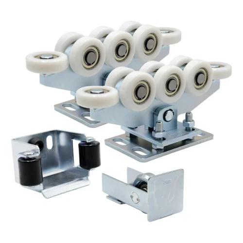 Laufwagen-Paket 80 (8-rollig. Nylonrollen) KIT für Schiebetore mit Zubehör 000-305 (1)
