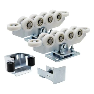 Laufwagen-Paket 80 (10-rollig, Nylonrollen) KIT für Schiebetor mit Zubehör