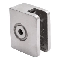 Endhalter für Glas 60x50x28 mm Glas 8-10 mm, AISI 304 Satin flaches System
