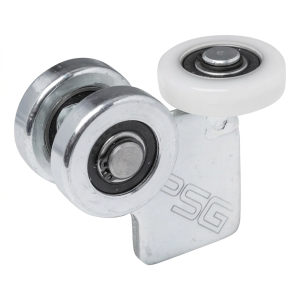 Laufwagen 3-rollig für Hängetore für Profil 50x50 2 Stahlrollen + 1 Kunststoffrolle