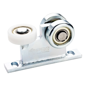 Laufwagen 70 für Hängetor 2 Stahlrollen und 1 Kunststoffrolle - schmale Basis