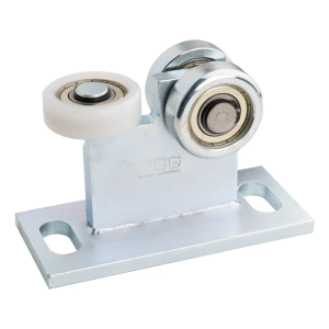 Laufwagen 70 für Hängetor 2 Stahlrollen und 1 aus Kunststoff - breite Basis