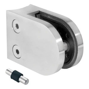 Glashalter 6-10,76 mm 50x40x26 mm mit Pin AISI 304 System 48,3 mm Satine