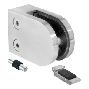 Glashalter 6-12,76 mm 63x45x30 mm Konsole und Pin AISI 304 flaches System Satin