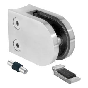 Glashalter 6-12,76 mm Konsole und Pin 63x45x30 mm AISI 304 System 42,4 mm Satine