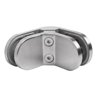 Glashalter 6-12,76 mm 90° oval 82x45x30 mm Pin AISI 304 Satine