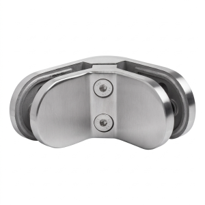 Glashalter 6-12,76 mm 90° oval 82x45x30 mm Pin AISI 304 Satine