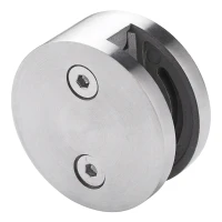 Glashalter 8-12,76 mm einseitig Ø 60 mm AISI 304 Flachsystem Satin