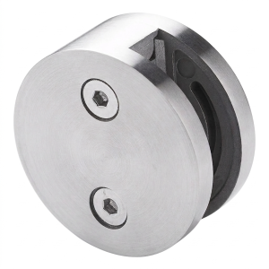 Glashalter 8-12,76 mm einseitig Ø 60 mm AISI 304 Flachsystem Satin