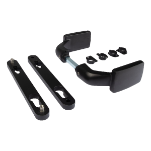 Locinox 3006FIX – schwarzer Aluminium-Türgriff für Tore und Pforten