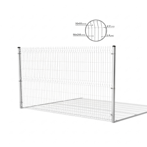 3D-Zaunpanele 1230x2500 mm Draht 4 mm 51 Drähte Graphit RAL 7016 (50 Stk.)