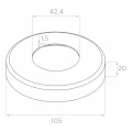 Eckgeländerpfosten für Glas ø 42,4x1060/1102,4mm 4 Halterungen geschliffen 000-559 (4)