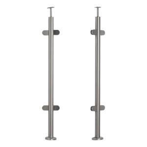 Balustraden-Mittelpfosten Ø 42,4x1060/1102,4 mm/ 4 Glashalter