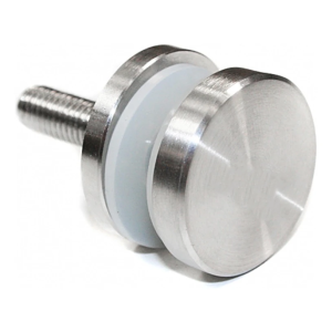 Punkthalter Glas 4-16,76mm ø 30/4/M8 AISI304 flaches System Satin