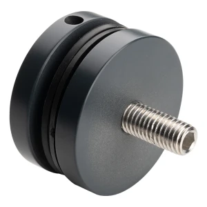 Punkthalter Glas 8-17,52mm Ø 50/8/M10x50 AISI304 Flachsystem anthrazit