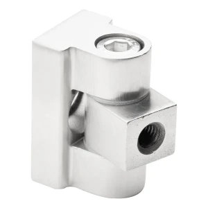 Scharnier 180° für Glashalter 45 x 45 x 26 mm AISI304, satin