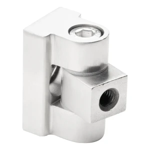 Scharnier 180° für Glashalter 45 x 45 x 26 mm flaches System AISI304, satiniert