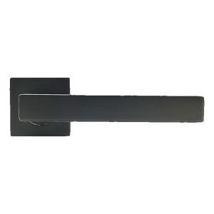 PSG Genova – schwarzer Türdrücker mit quadratischem Schild, Edelstahl