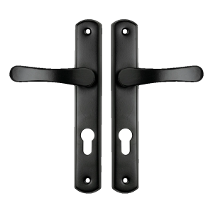 Yale Türdrücker mit Schild biskuit schwarz – Lochabstand 72 mm