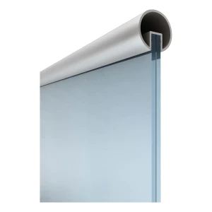 Kozza Handlauf Aluminium rund Ø40 mm für Glasbalustrade – Glas 12–13,52 mm, 5 m