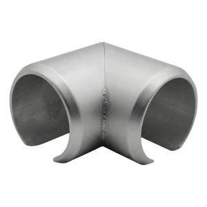 Kozza – 90° Winkel für runden Aluminium-Handlauf Ø 40 mm, matt anodisiert