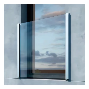 Kozza KB5000 – kompletter französischer Balkon aus Aluminium H1100 mm, Glas 16–17,52 mm, matt eloxiert