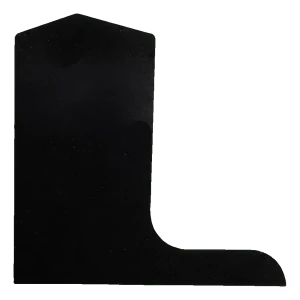 Kozza Seitliche Abschlusskappe links für Glasgeländerprofil L KE105 – schwarz 120 mm