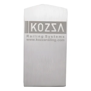 Kozza Seitenabschluss links für Glasgeländerprofil U KE 100 – matt eloxiertes Aluminium