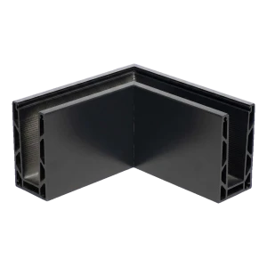 Kozza KE 100 – U-Profil Außenecke 90° für Vollglas-Geländer, dunkelgrau RAL 7021