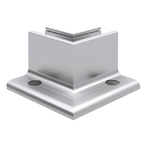 Kozza KE 105 – L-Profil Innenecke 90° für Vollglasgeländer, Aluminium, matt eloxiert