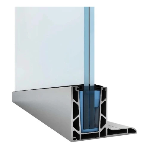 Kozza KE 105 – L-förmiges Aluminiumprofil für Vollglas-Geländer 5000 mm 000-871 (1)