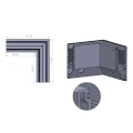 Kozza KE 120 – U-Profil Innenecke 90° für Vollverglasung-Balustrade, seitliche Befestigung 000-873 (2)