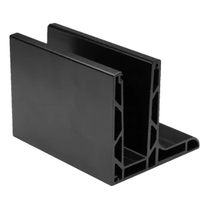 Kozza KE 105 – L-Aluminiumprofil für Ganzglas-Geländer 5000 mm schwarz