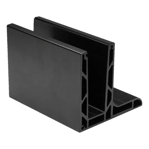 Kozza KE 105 – L-Aluminiumprofil für Ganzglas-Geländer 5000 mm schwarz 000-872 (1)