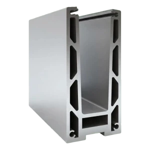 Kozza KF 1000 – Aluminium U-Profil für Ganzglasgeländer 5000 mm mit Entwässerung