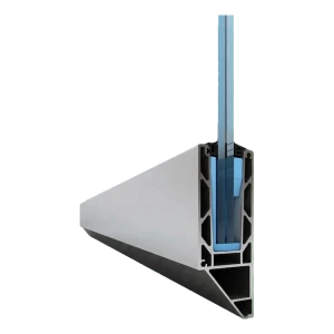 Kozza KE 120 – U-Profil für Vollglasgeländer 5000 mm, seitliche Befestigung