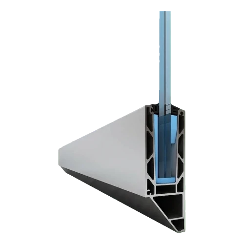 Kozza KE 120 – U-Profil für Vollglasgeländer 5000 mm, seitliche Befestigung 000-877 (1)