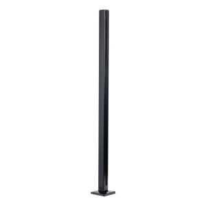 Geländer-Mittelpfosten 45x45x1100mm Glas 8,72mm schwarz flaches System Aluminium