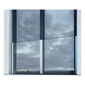 Kozza KB5100 – kompletter französischer Aluminiumbalkon H1100 mm, Glas 10–11,52 mm, matte Eloxierung