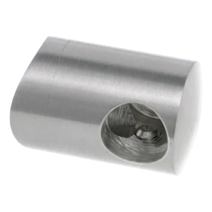 PSG Balustradenhaltung endständig links für Stab Ø 12 mm an Rohr Ø 42,4 mm – Edelstahl AISI 304 satiniert