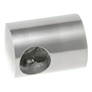 PSG Endhalterung rechts für Geländerstab Ø 12 mm – Flächenmontage, AISI 304 satiniert